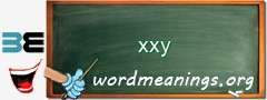 WordMeaning blackboard for xxy